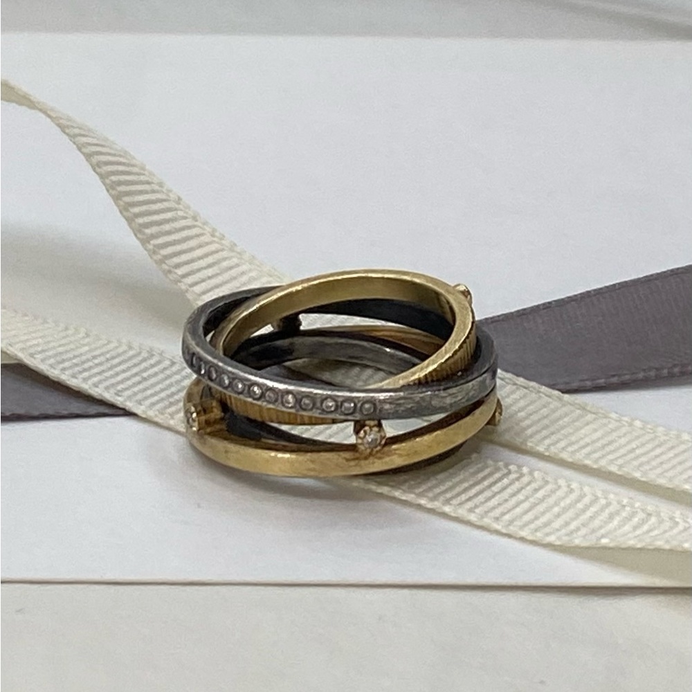 Todd Reed 18K Gold, Silver and Diamond Ring